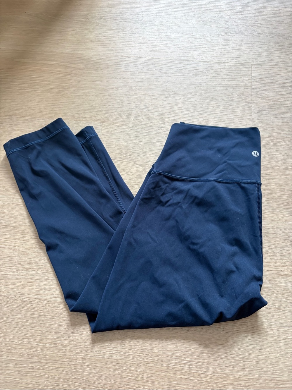 Lululemon Wunder Under Crop Hi-Rise Full-On Luxtreme 21" True Navy Size 10
